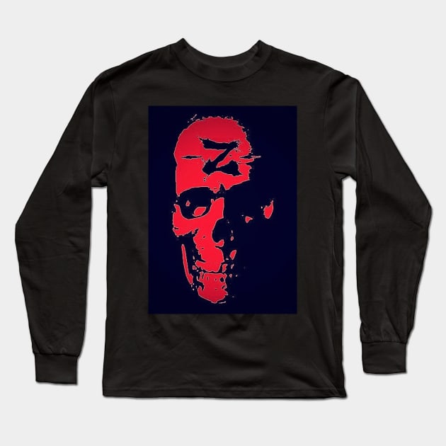 Zombie Skull Long Sleeve T-Shirt by SoWhat